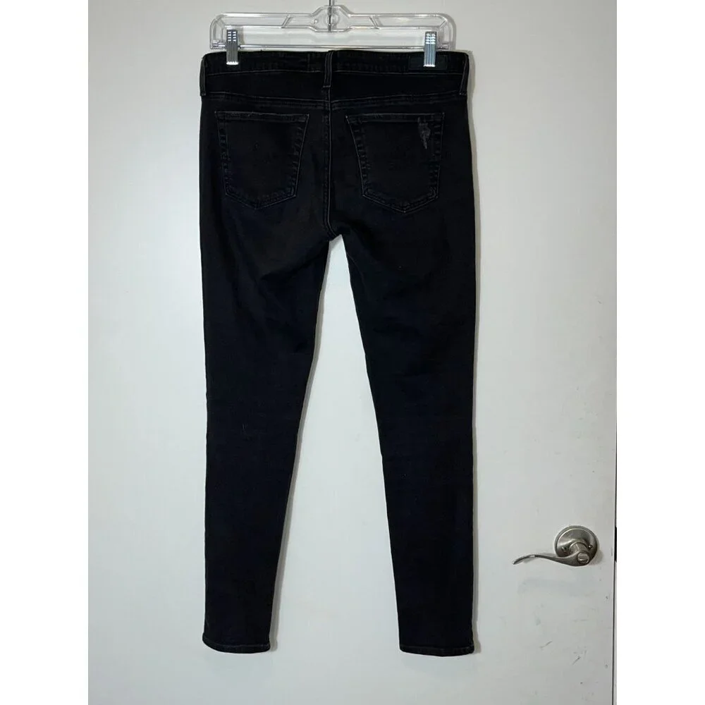 Adriano Goldschmied The Legging Ankle Super Skinny Jeans Black Distressed 27